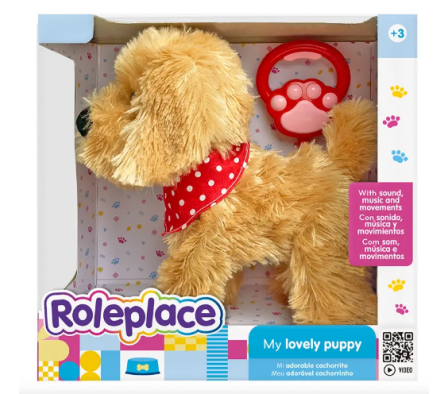 Roleplace perro eletronico interactivo rosado