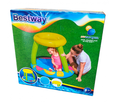 'Piscina p/ bebe c/ techo Fruit Canopy 26Lts. Best