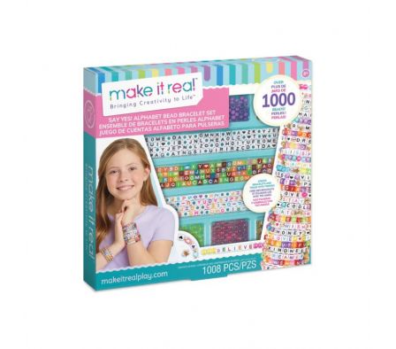 Make It Real Set de pulseras con cuentas de letras 